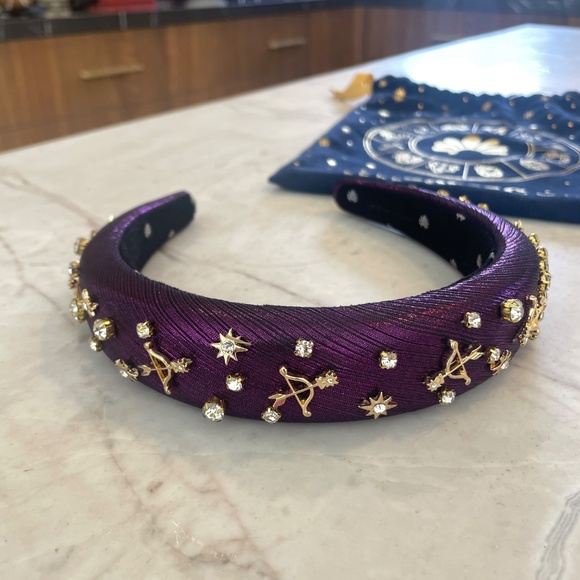 Lele Sadoughi Zodiac Sagittarius Alice Headband in Amethyst Purple - Picture 4 of 8
